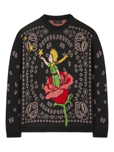 Alanui X The Little Prince Paisley-pattern Sweater In Gray