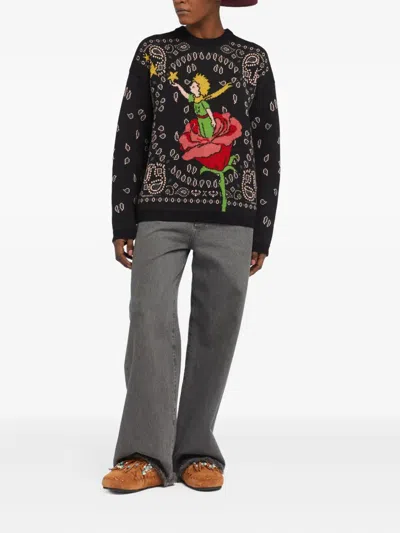 Alanui X The Little Prince Paisley-pattern Sweater In Gray