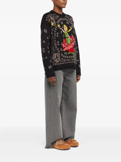 Alanui X The Little Prince Paisley-pattern Sweater In Gray