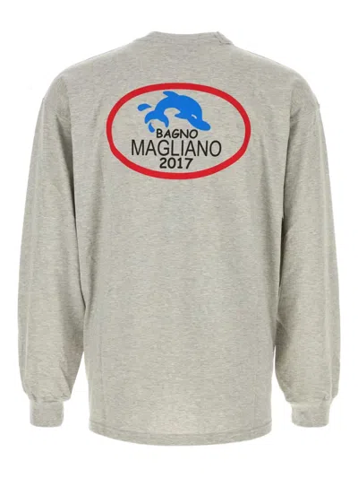 Magliano Grey Cotton T-shirt In Gray