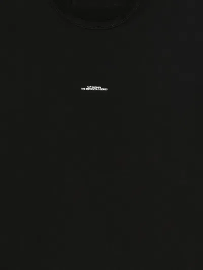 C.p. Company Crew Neck T-shirt With Logo Cp Company In Black