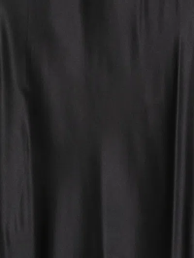 Roberto Collina Satin Slip Dress In Black