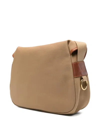 ARIEL 皮质边饰单肩包