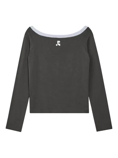 Rest&recreation Off-the-shoulder Top In Gray