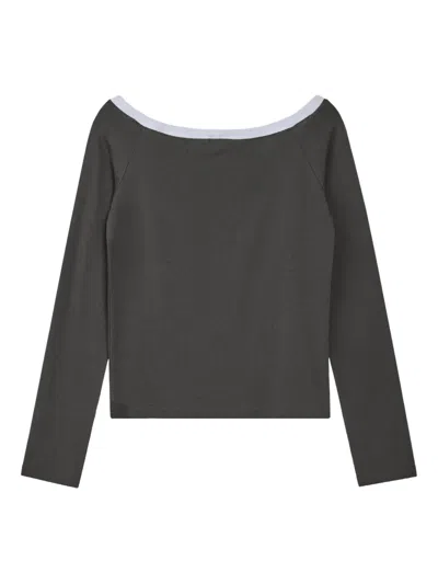 Rest&recreation Off-the-shoulder Top In Gray