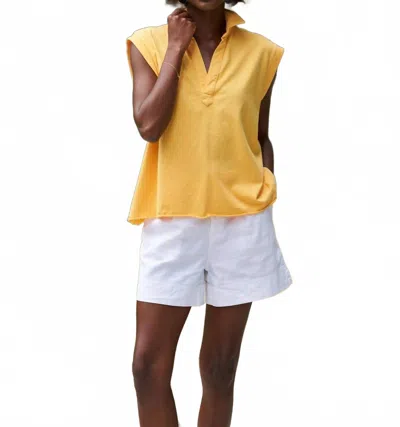 Frank & Eileen Olivia Popover Collar Tank In Tangerine In Multi