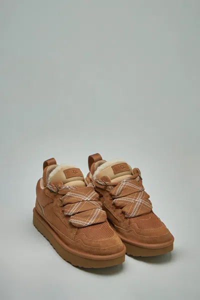 Ugg Low-profile Brown Sneakers With Suede And Nylon Upper In Brown