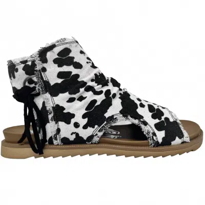 Very G Women's Libra Cow Sandal Shoe In Black Cow In Black