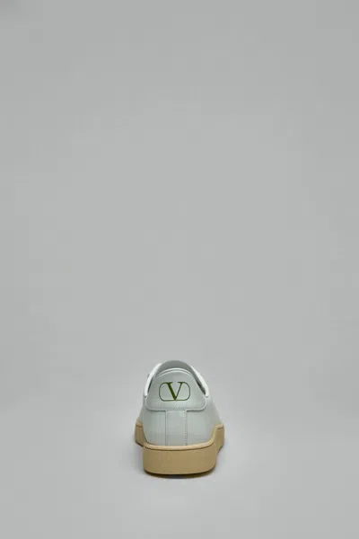 Valentino Garavani Royco Sneaker In Nappa Calfskin In White
