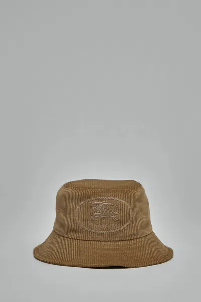 Burberry Knight Stamp Corduroy Bucket Hat In Green