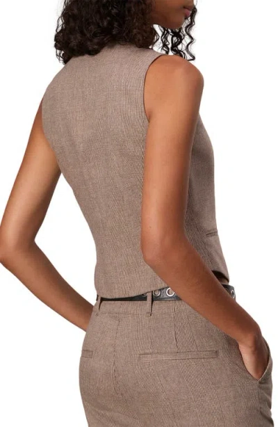 Rag & Bone Womens Camelpld Mariana Square-neck Wool-blend Waistcoat In Brown