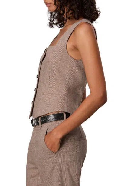 Rag & Bone Womens Camelpld Mariana Square-neck Wool-blend Waistcoat In Brown