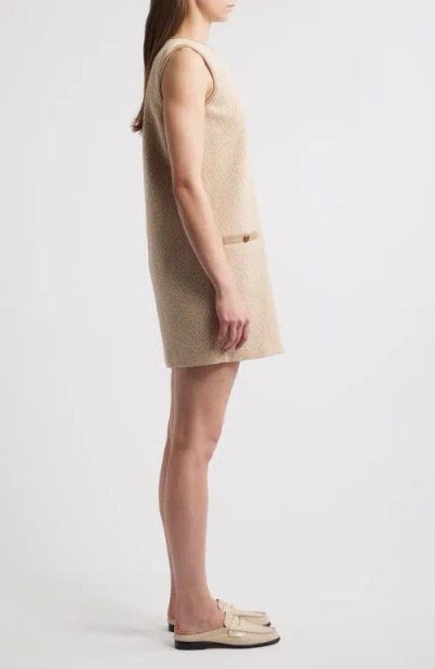 Rag & Bone Frances Cotton-blend Tweed Mini Dress In Neutral