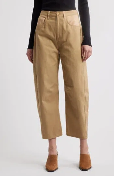 Rag & Bone Charlie High Waist Barrel Leg Pants In Brown