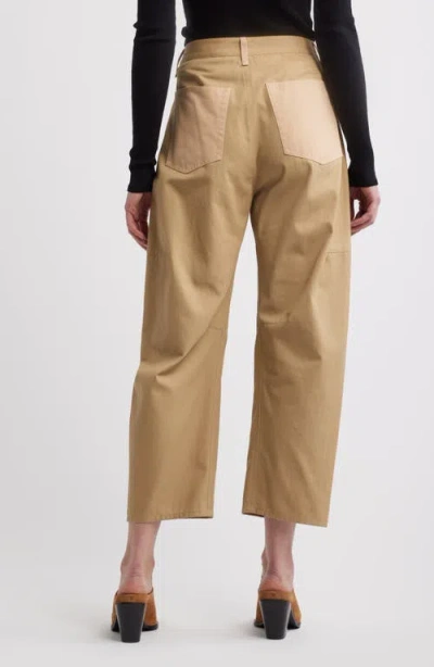 Rag & Bone Charlie High Waist Barrel Leg Pants In Brown