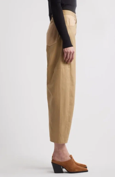 Rag & Bone Charlie High Waist Barrel Leg Pants In Brown