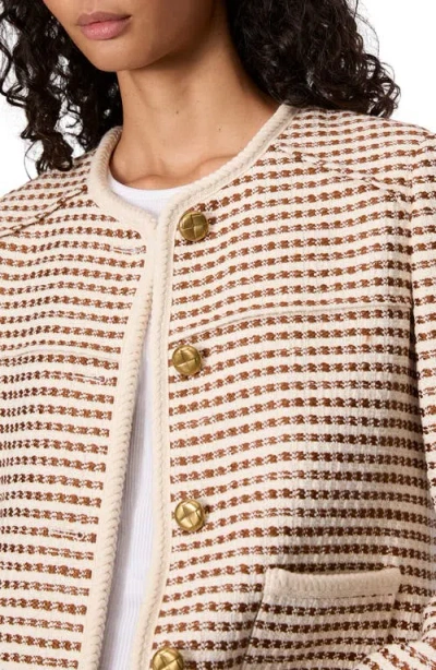 Rag & Bone Mirabelle Cotton Blend Tweed Jacket In Neutral
