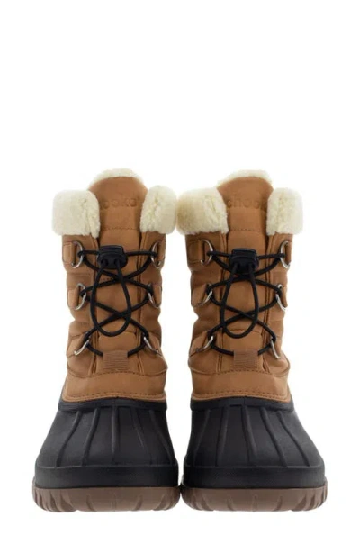 Chooka Cold Weather Faux Shearling Lined Snow Boot In Brown