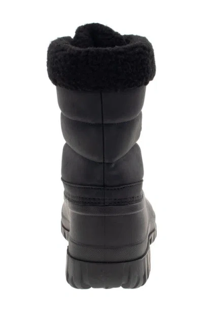 Chooka Cold Weather Faux Shearling Lined Snow Boot In Black