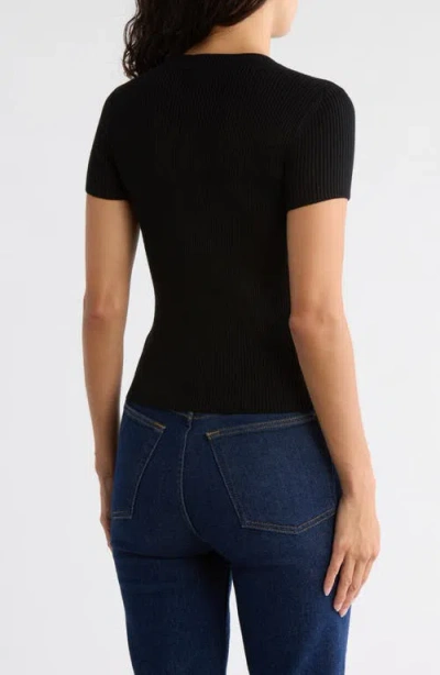 Leith Compact Sweater Tee In Black