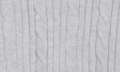 Rdi Cable Knit Crop Polo Sweater In Gray