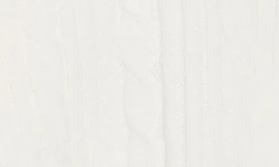 Rdi Cable Knit Crop Polo Sweater In White