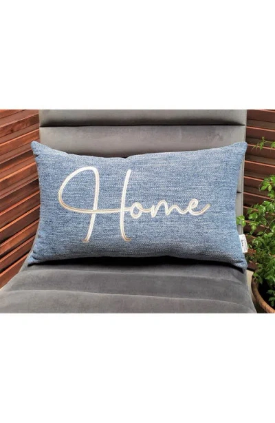 Studiochic Sentiments Home Embroidered Accent Pillow In Blue