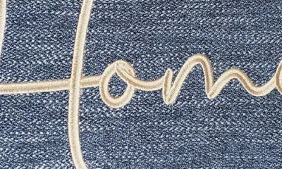 Studiochic Sentiments Home Embroidered Accent Pillow In Blue