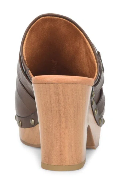 Korks Abby Stud Clog In Brown