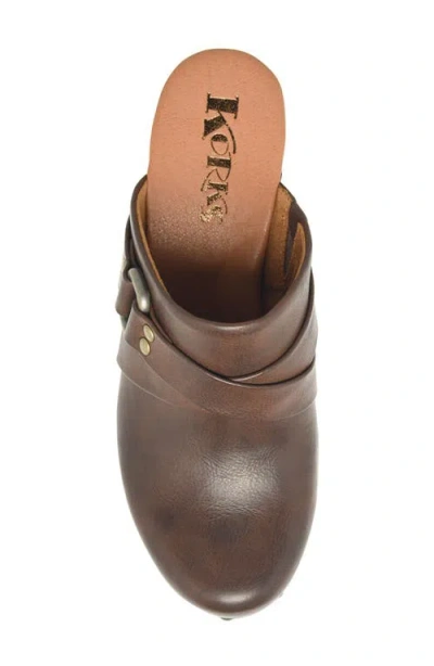Korks Abby Stud Clog In Brown