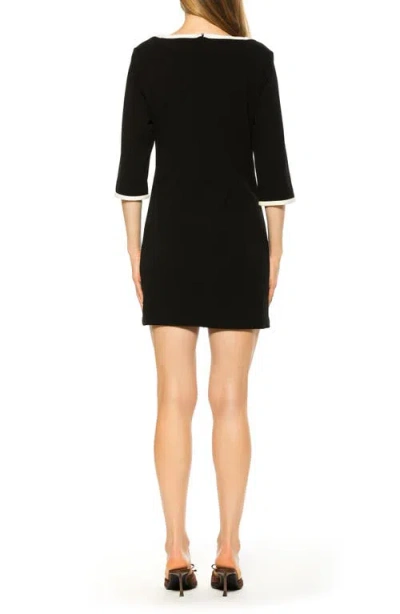 Alexia Admor Liora Boatneck Shift Dress In Black