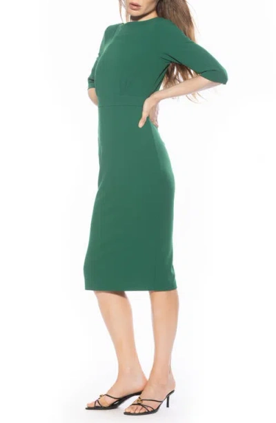Alexia Admor Seraphina Boatneck Sheath Dress In Green