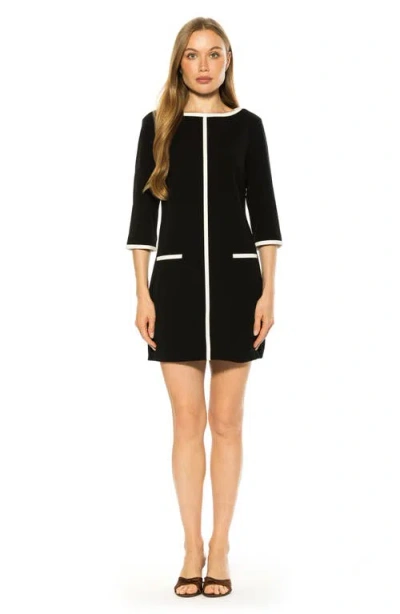 Alexia Admor Liora Boatneck Shift Dress In Black