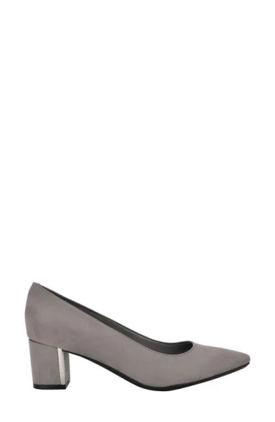 Calvin Klein Natalia Pointed Toe Flat In Gray