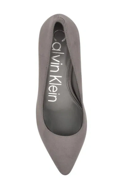 Calvin Klein Natalia Pointed Toe Flat In Gray
