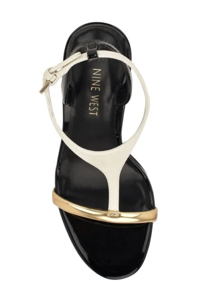 Nine West Women's Mandey T-strap High Stiletto Sandals In Black