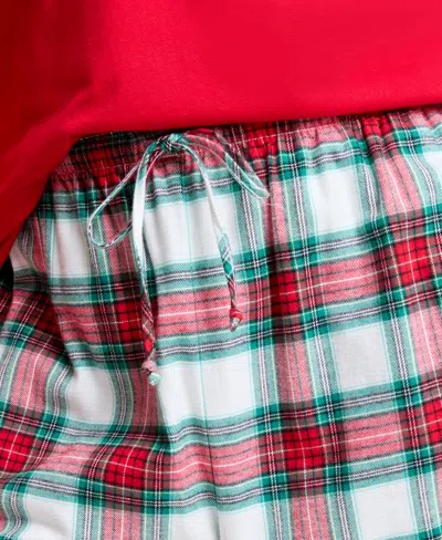 Holiday Lane 's Women's Plus Size Merry Plaid Crew Neck Matching Family Pajamas Set, Created For Macy's In Multi