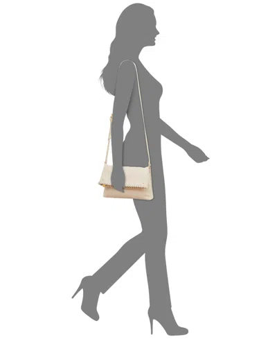 Style & Co . Whipstitch East West Flap Small Crossbody, Exclusively At Macy's In Neutral