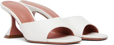 Amina Muaddi Lupita Slipper 70 Nappa Leather Sandals In White