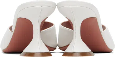 Amina Muaddi Lupita Slipper 70 Nappa Leather Sandals In White