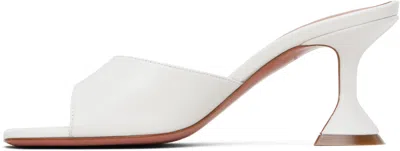 Amina Muaddi Lupita Slipper 70 Nappa Leather Sandals In White
