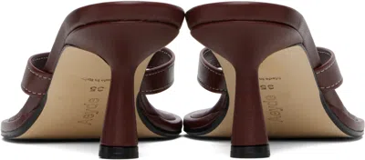 Aeyde Daphne Leather Pointed-toe High-heeled Sandals In Burgundy