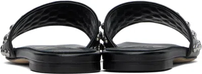 Aeyde Anna Studded Leather Slippers In Black