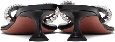 Amina Muaddi Sabot Infradito Gigi In Pelle Nera  Donna In Black