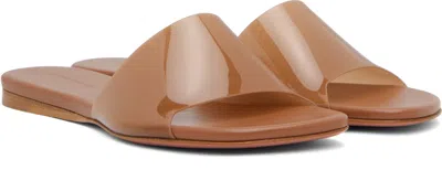 Amina Muaddi Bianca Slippers In Brown