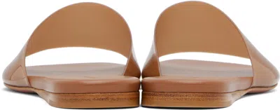 Amina Muaddi Bianca Slippers In Brown