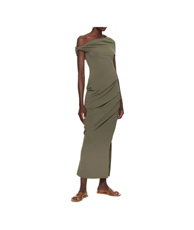 Amina Muaddi Bianca Slippers In Brown