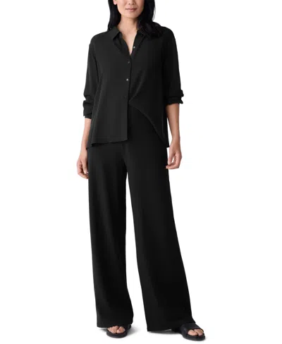 Eileen Fisher Women's High Waist Pants In Black
