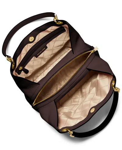 Michael Kors Michael  Kensington Large Leather Tote Bag In Brown