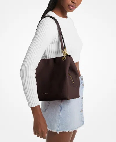 Michael Kors Michael  Kensington Large Leather Tote Bag In Brown